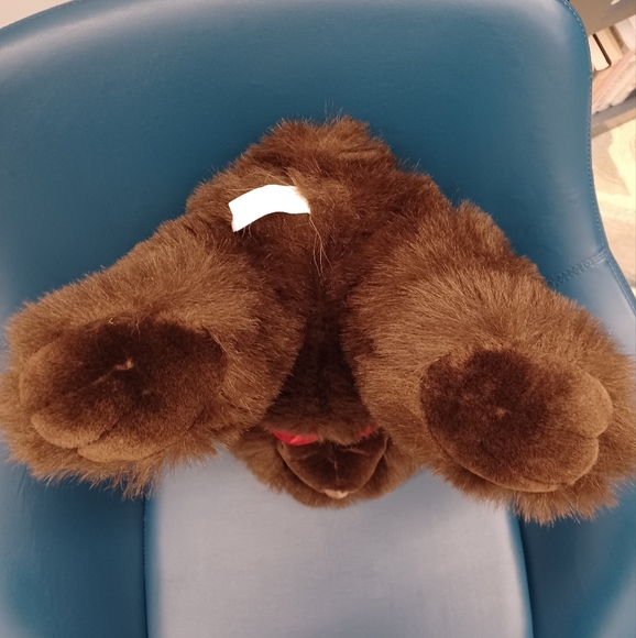 Shanghai Hai li toy Teddy bear red bowtie Brown large  plus stuffed animal - Picture 7 of 9